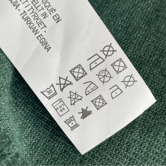 Zara Top Raw Edge Turtleneck Fall Green Career Modern Medium Sleeveless Sweater - Picture 10 of 10